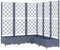 vidaXL Fioriera Giardino e Graticcio Grigio Blu 120x120x121,5 cm PP