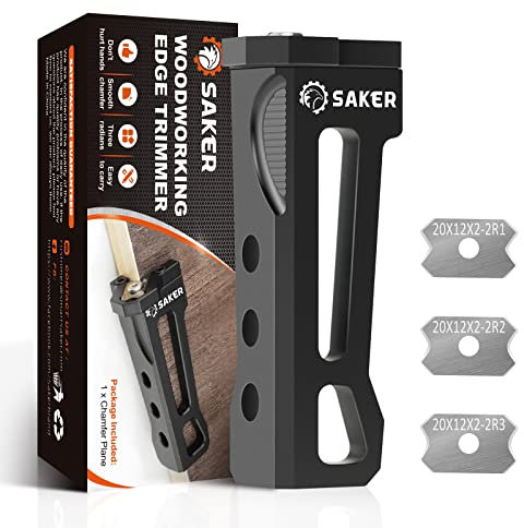 Saker Woodworking Edge Trimmer - Professional Wood Veneer Edge Banding Trimmer Arc Trimmer Edges Strips, for Wood, Plastic, PVC, R1+R2+R3