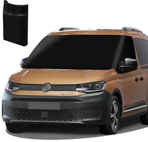 MaxEarn für VW Caddy Auto Windschutzscheiben Abdeckung, 600D Wasserdicht Sonnenschutz Frontscheibe Thermomatten, Blackout Anti-UV/Frost/Ice/Staub Wrap Cover für VW Transporter