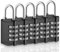Xespis Lot de 5 Cadenas Code, Cadenas Code 4 Chiffres, Petit Cadenas Code, en Alliage de Zinc, Résistant aux intempéries, pour Casier, Bagage, Valise
