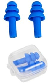 Bouchon D'Oreille 3 bouchons d'oreilles de natation en silicone imperméables, bouchons d'oreilles de sommeil doux et réduisant le bruit Boule Quies (Color : Blue)