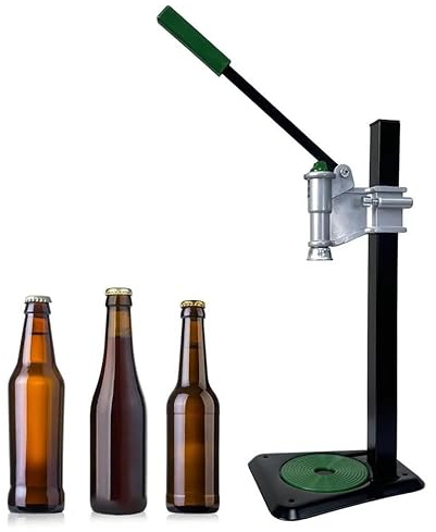 Manual Bottle Capper Tool Machine 26mm and 29mm Crown Capper Beer Corking Machine,Heavy Duty Strong Metal Easy Action Bench Bottle Capper, Adjustable Height Beer Bottle Capping for Home Brewing