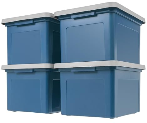 IRIS USA - Caja organizadora de archivos de plástico para archivos carta/legal, caja de documentos, contenedor de almacenamiento duradero con tapa de cierre seguro, apilable, sin BPA, respetuoso con