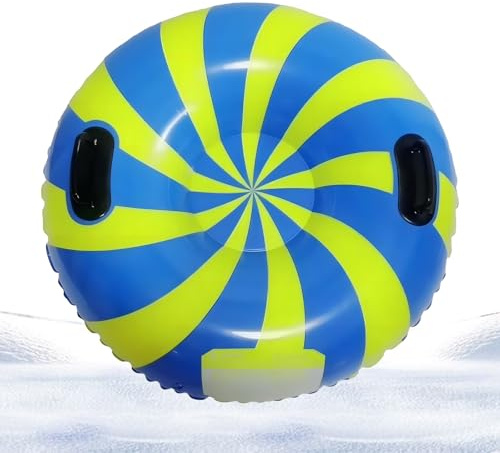 Valicaer Tubos de Nieve,Trineo de Nieve Inflable para Niños y Adultos Tubos de Nieve Inflables Resistente Trineo Hinchable de Invierno Tarea Pesada Snow Tube con Asas para Diversión de Deportes