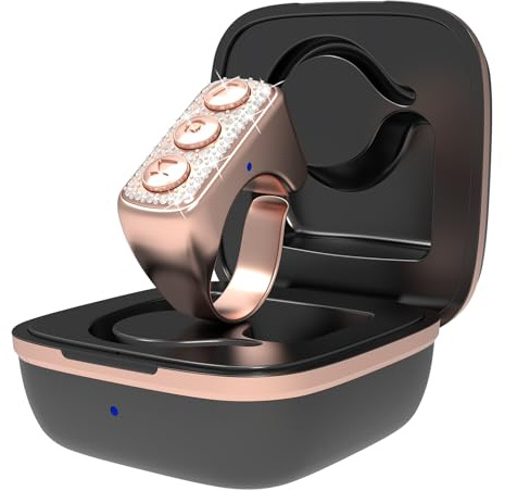 findtime Fernbedienung Smart Ring Scrolling Ring Page Turner Bluetooth Fernbedienung Finger Smartringe für Herren Damen Android IOS Smartring