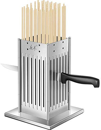 MRKU Machine à brochettes de Viande à 49 Trous, Facile à Utiliser, ustensile de Barbecue, matériau sain, Base antidérapante