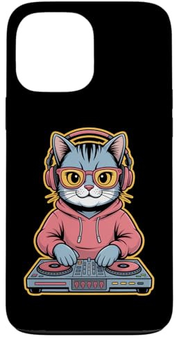 Chat Dj Casque Mixage Et Platines Coque pour iPhone 13 Pro Max