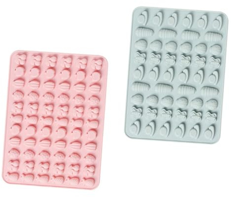 EPIGEIST 2 pezzi Stampi in Silicone per Cioccolato e Caramelle Gommose Formine Fondente Creativo Tema Insetti e Frutta per Dolci Fatti in Casa Materiale Resistente e per Uso Colore Casuale