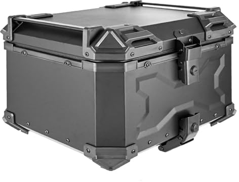 CKYDFE Bolsa Moto Alforjas Sillín De Motocicleta 65 L Caja Aluminio para Herramientas Y Equipaje Trasero Universal con Placa Montaje Fijaciones