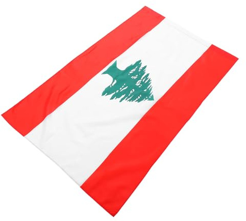 Hohopeti Drapeau Liban Polyester Extérieur Format Décoration Fête Nationale et Événements Culturels Bannière Drapeau National pour Jardin et Cérémonies