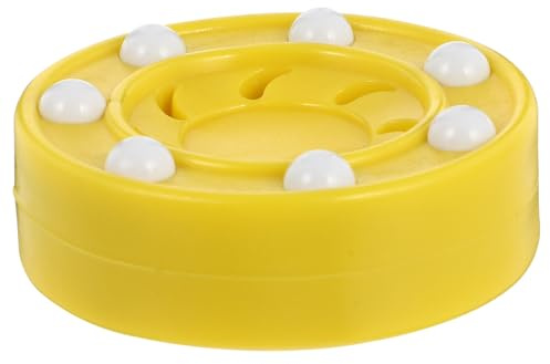 MAGICLULU Disco de Hockey sobre Patines Amarillo 1 Pieza, Disco de Entrenamiento Profesional de PP Resistente para Hockey sobre Tierra Firme, Uso en Interiores y Exteriores, Práctica