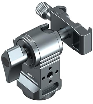 Gimbal Head, Soporte de luz con cabezal de bola giratorio de 360° y rosca de 1/4. Compatible con cámaras, teléfonos y portátiles.