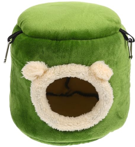MINAOLULUS Hamster Tree Stump Cotton Hideout Hammock, 15x15x17cm Small Pet Bed Hanging Design, Soft Warm Chinchilla Supply for Small Animals and Rodents