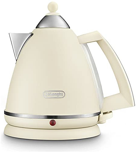 De'Longhi Argento Flora KBX3016.BG Kettle with 1.7L Capacity, 360 Swivel Base & cord storage, Cream Beige