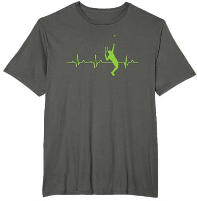 Tennis Spieler Tenniskleidung Tennis Herzschlag T-Shirt