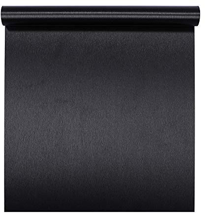 Taogift Self Adhsesive Vinyl Film Black Brushed Metal Stainless Steel Contact Paper for Dishwasher Fridge Refrigerator Stove Appliances Kitchen Cabinets Countertops Walls Backplash 15.7x117 Inches