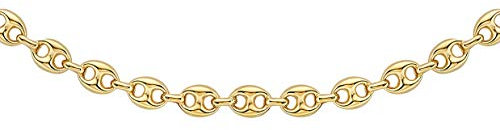 CARISSIMA Damen-Halskette Bohnenkette Gelbgold 9kt 6,2mm 46cm