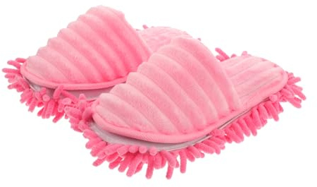 Yardwe 1 paio di pantofole da pavimento per uomo e donna, unisex, per pulizia del pavimento, pantofole per la pulizia della casa, pantofole per la pulizia della polvere, taglia S 35-37 (rosa)
