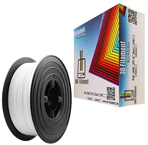OWL-Filament 3D-Drucker PET-G 1,75mm 1kg Spule Rolle (Weiß)