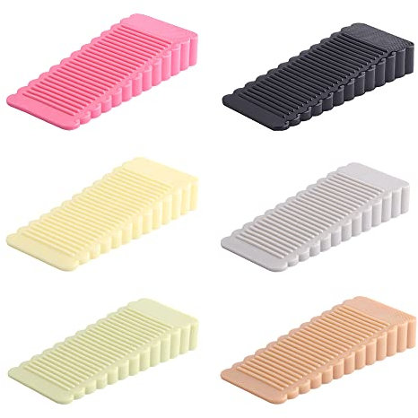 Confezione da 6 fermaporta in gomma antiscivolo per interni, bagno, armadio, cucina, camera dei bambini