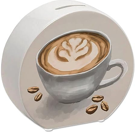 Trinkgeld Kaffeekasse Spardose Sparbüchse Trinkgeldkasse schönes Motiv mehr Trinkgeld Servicekräfte Kleingeld sparen Kaffeetasse Kaffeebohnen modern