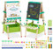 Kinder Spiel-Tafel aus Holz | Randloses Design Doppelseitige Kindertafel Höhenverstellbar mit Papierrolle, Kreidetafel, Whiteboard & Rolle Malpapier 48 cm x 40cm Ersatzpapierrolle für die Spiel-Tafel