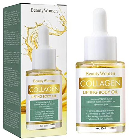 Olio Biologico, Optimal Oil Collagens Boost Olio Per Il Corpo Rassodante - Olio Per La Cura Della Pelle Collogen Boost Da 30 Ml Per La Scollatura, La Parte Superiore Delle Braccia, Le Cosce E Il