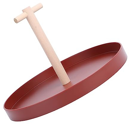 Cabilock 1 Pc Bandeja Portátil Plato De Joyería De Madera Bandeja Redonda Decorativa Organizador De Plato De Joyería Redondo Bandeja De Baratijas Abdominales Soporte De Exhibición Simple