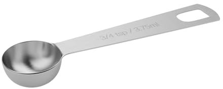BERYLER 1PCS 3/4tsp (1/4tbsp, 1/8oz, 3.75ml) Single Measuring Spoon, Stainless Steel Individual Teaspoons Only