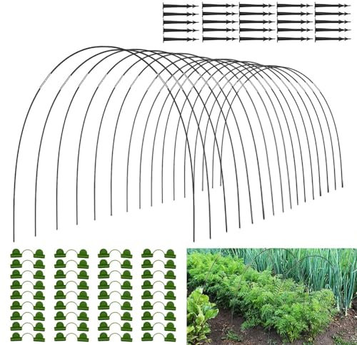 Anyingkai GardenAros De Invernadero,Garden Tunnel,Túnel Invernadero De Plastico,Aros De Soporte De Jardin,Túnel para Plantas,Aros De Invernadero para Cultivar Túneles (50PCS)