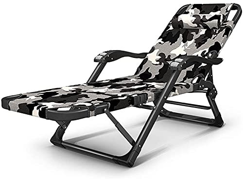 JIABAOCA Tragbare Camouflage-Lounge-Stühle, übergroße klappbare Liegestühle für schwere Menschen, für Büro-Strand-Pool-Camping charitable