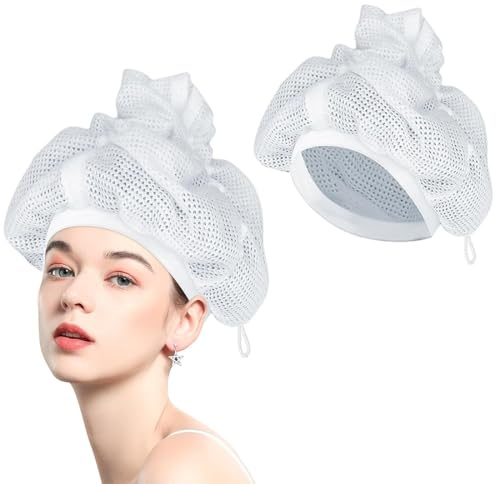 Net Plopping Curly Hair,Cuffia Net Plopping per Asciugare i Capelli Ricci,Net Plopping Cap Adatto a Donne con Capelli Lisci, Ricci e Secchi