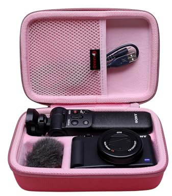 XANAD Funda para Sony ZV II/ZV-1F / ZV1 Cámara Digital Vlogging y Trípode (Rosa)