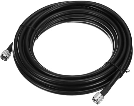 sourcing map UHF Male PL-259 to UHF Male PL-259 Low Loss RG213 Coax Jumper Cable 15M/49Ft