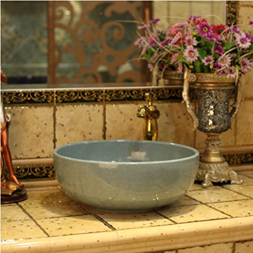 ROLTIN Aufsatzwaschbecken Jingdezhen Bunte Rissige Glasur Porzellan Toilette Waschbecken Badezimmer Waschbecken