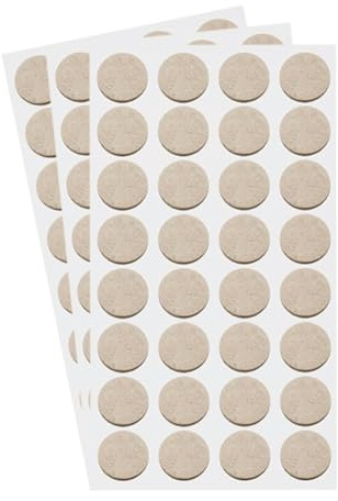 FSSTUD 96 Pcs 2cm Round Felt Furniture Pads Anti Scratch Floor Protectors Self Adhesive Chair Leg Pads Felt Furniture Feet Sliders Small Sticky Table Pads