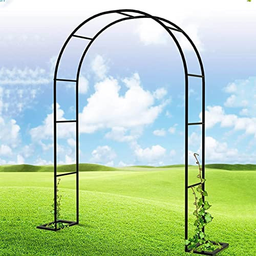 Arche de jardin en métal pour plantes grimpantes - 1,2 m - 4 m - Pour extérieur, terrasse, cour, pelouse, arche - Décoration de mariage - Noir - 4 m