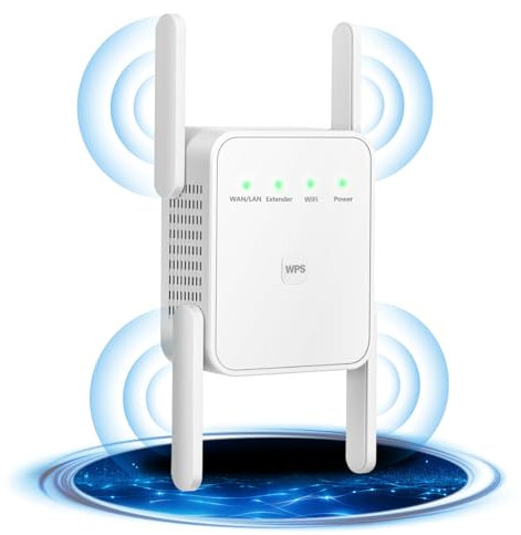 2025 Répéteur WiFi Extérieur Puissant, Extenseur WiFi 300Mbps 2.4GHz avec Port LAN, Amplificateur WiFi Facile à Configurer, Compatible avec Routeurs et Modems