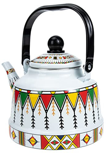 MAGICLULU Emaille- Mit Vielseitigen Anwendungsmöglichkeiten – 2 5 L Fassungsvermögen – Eleganter Bogenförmiger Griff – Perfektes Für Teeliebhaber