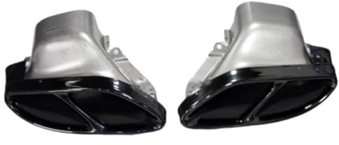 DZSDKHLFJ Auspuffrohr Für Mercedes Für Benz C-Klasse W205 E-Klasse W212 W166 GLE GLS Für AMG 43 Auto Auspuffrohr Schwarz Schalldämpfer Spitze Düse Auspuffblende(Schwarz)