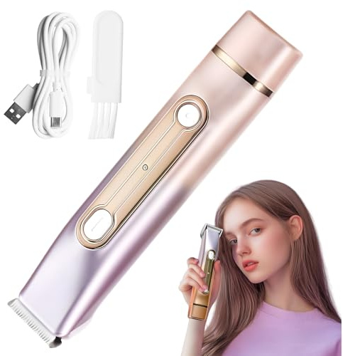 Rasoio intimo da donna, bikini trimmer da donna, zona intima, rasoio da donna, rasoio elettrico a doppia testa, impermeabile, per viso e ascelle, rosa