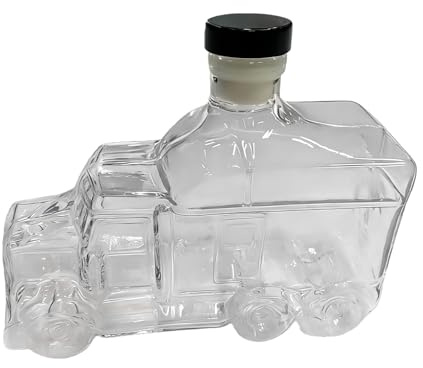 usefulbeauty Bourbon-Karaffe – Ausgießer für Whiskey halber LKW | Dekanter 375 ml mit Verschluss für Flüssigkeiten Bier Champagner Rezeptionen Bar Haus Partys Hochzeiten Feiern