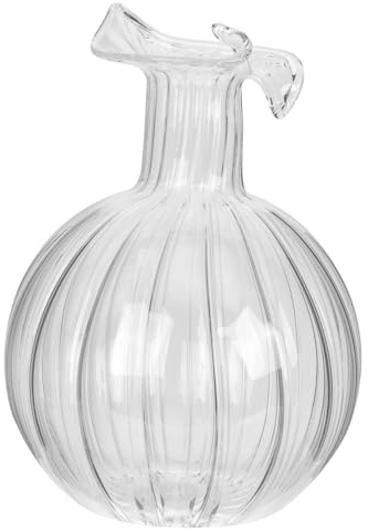 ULTECHNOVO Vase Décoratif Verre Transparent pour Compositions De Fleurs Fraîches Ou Séchées