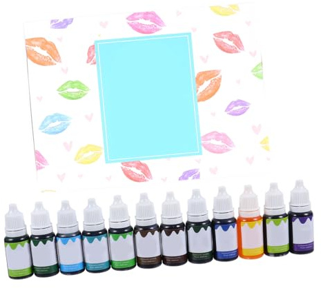 SMASOLO 12pcs Lip Gloss Liquid Pigment Set -based Colorant for Oil-based Cosmetics Safe High Concentration Formula for Vibrant Lip Balm and Makeup Color Mixing Supplies