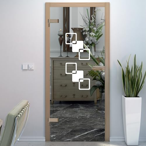 rs-interhandel® Glastür Tür Aufkleber Folie Glasdekor Wohnzimmer, Bad, Küche oder für alle Glasflächen, Türen GDT040 (30cm x 70cm)