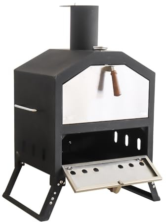 Fayelong Four Portable À Pizza Extérieur En Acier Inoxydable Avec Jambes Pliantes Pierre De Cuisson Et Couverture Imperméable Pour Les Fêtes De La Cour Arrière, Le Camping Et Les Pique-niques