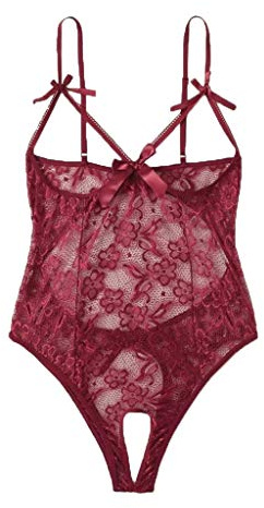 Generisch 2026 Dentelle Femmes Sous-vêtements sans morsure Tedy Creux Jumpsuit entrejambe pour body costume ouvert