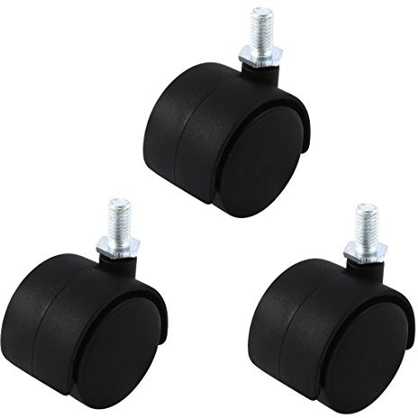Aexit Office Chair 5/16 x 5/8 Threaded Stem Nylon 1.5 Swivel Twin Caster Wheels 3pcs (9d26a5b5a0e7ad67a9537951fd04216e)