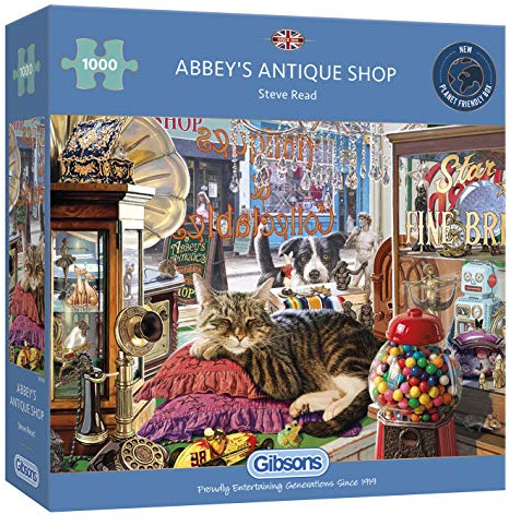 Abbey's Antique Shop Puzzle, 1000 Teile, nostalgisches Vintage-Puzzle, nachhaltiges Puzzle für Erwachsene, 100% recyceltes Brett, tolles Geschenk für Erwachsene