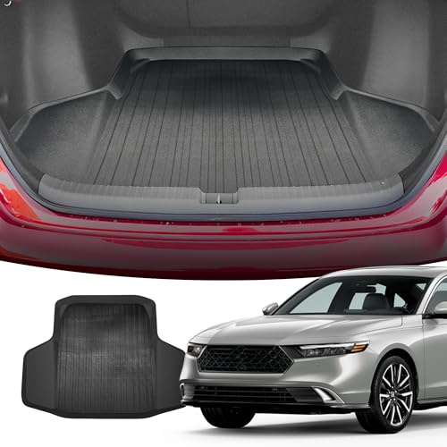 Premium Cargo Liner for Honda Accord EX Touring Sedan 4-Door 2023-2026 - Custom Fit Car Trunk Mat - All Season Black Cargo Mat - 3D Shaped Laser Measured Trunk Liners for Honda Accord Hybrid